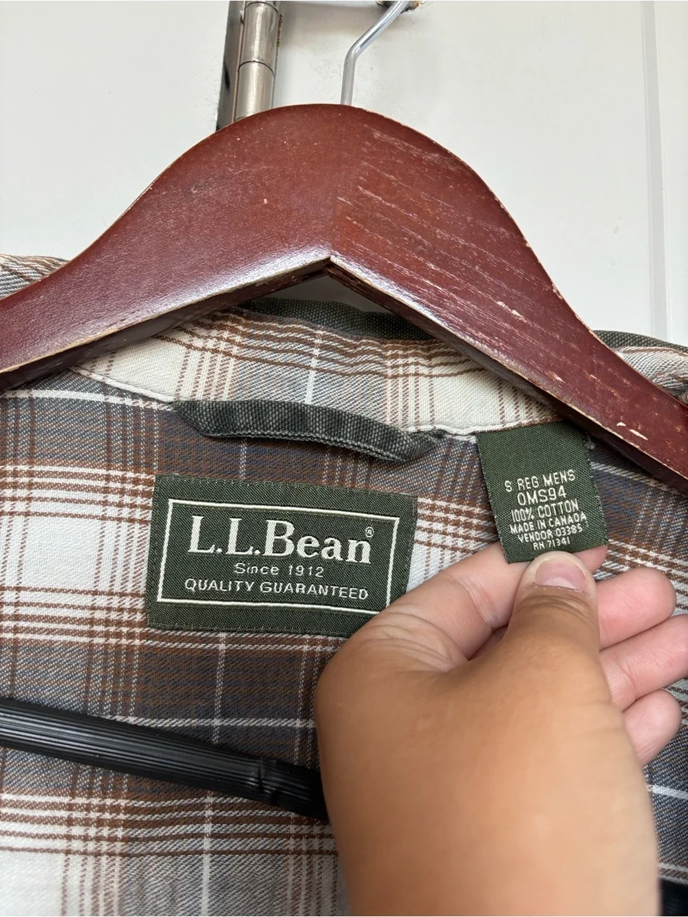 L.L BEAN CANVAS FLANNEL LINED SHACKET GREEN SIZE SMALL